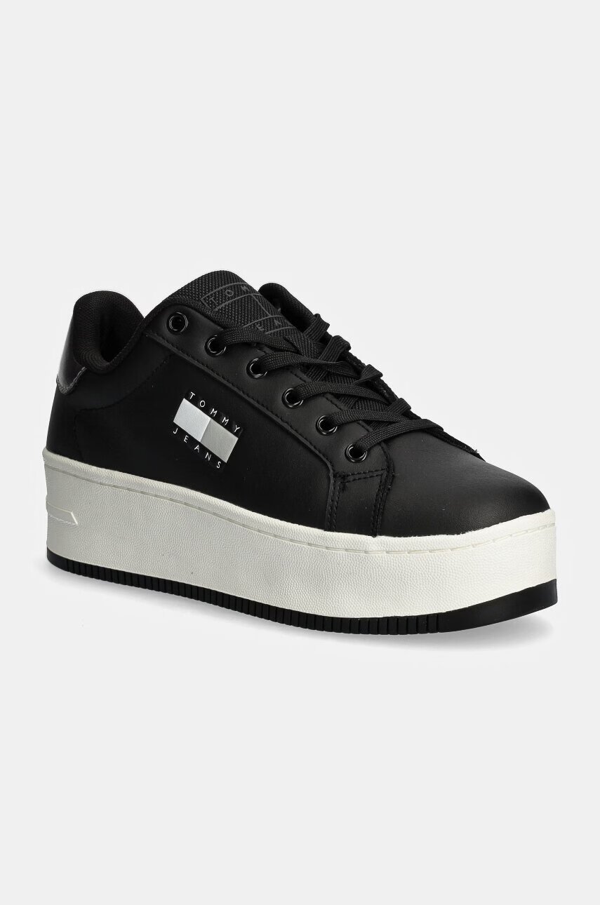Tommy Jeans Кожени маратонки TJW FLATFORM SNEAKER METALLIC