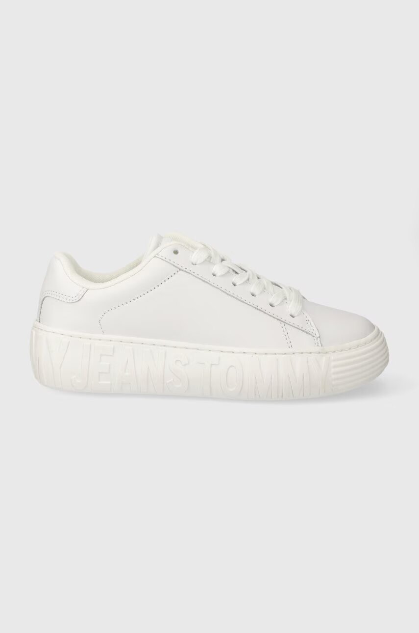 Tommy Jeans Кожени маратонки TJW LEATHER CUPSOLE ESS