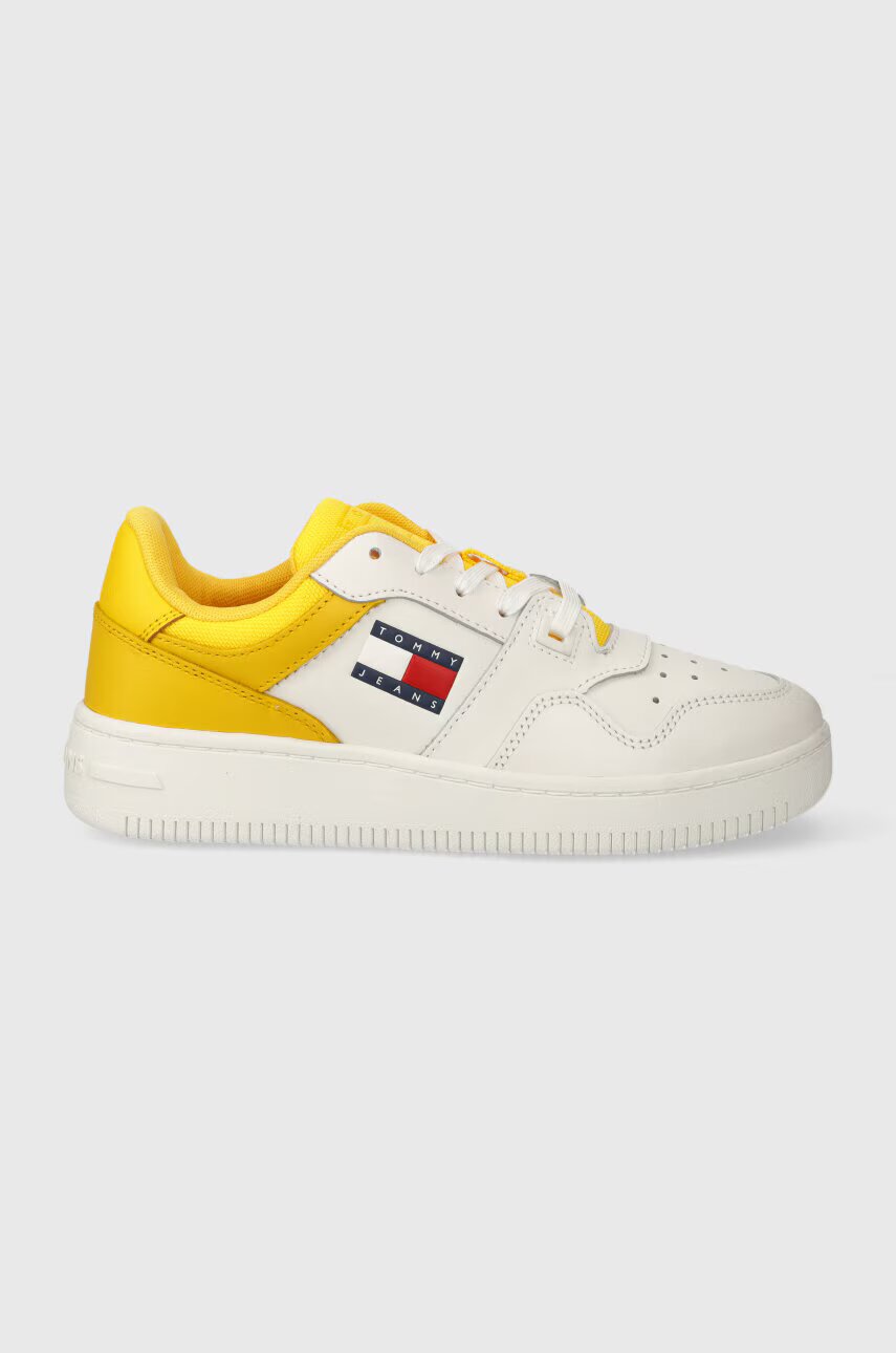 Tommy Jeans Кожени маратонки TJW RETRO BASKET ESS