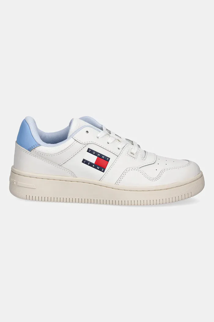 Tommy Jeans Кожени маратонки TJW RETRO BASKET ESS в бяло EN0EN02505