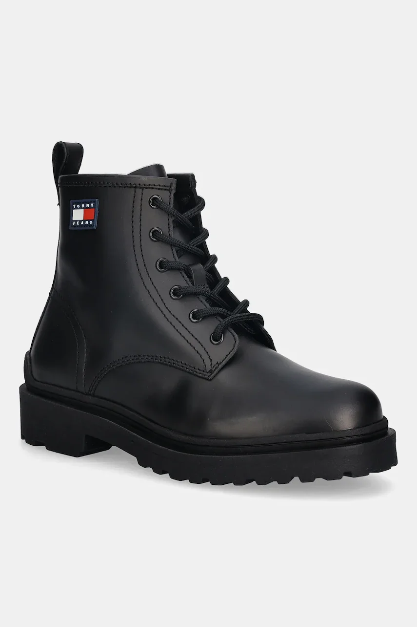 Tommy Jeans Кожени обувки TJM LACE UP RUBBERIZED
