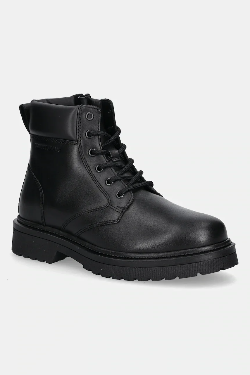 Tommy Jeans Кожени зимни обувки TJM LACE UP BOOT