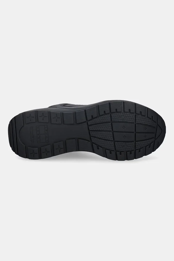 Tommy Jeans Маратонки TJM RUNNER LEATHER мъжки в черно EM0EM01621