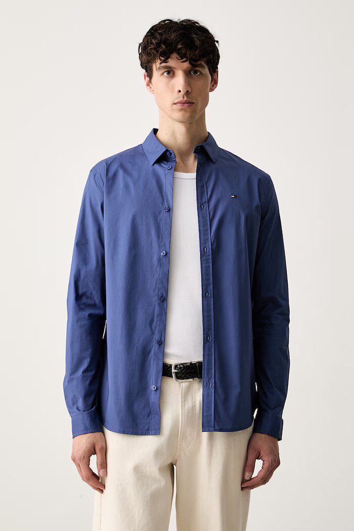 Tommy Jeans мъжки от памук с еластан син DM0DM04405