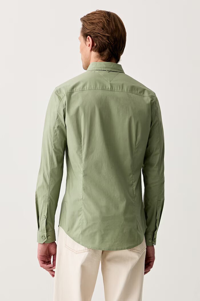 Tommy Jeans мъжки от памук с еластан зелен DM0DM04405