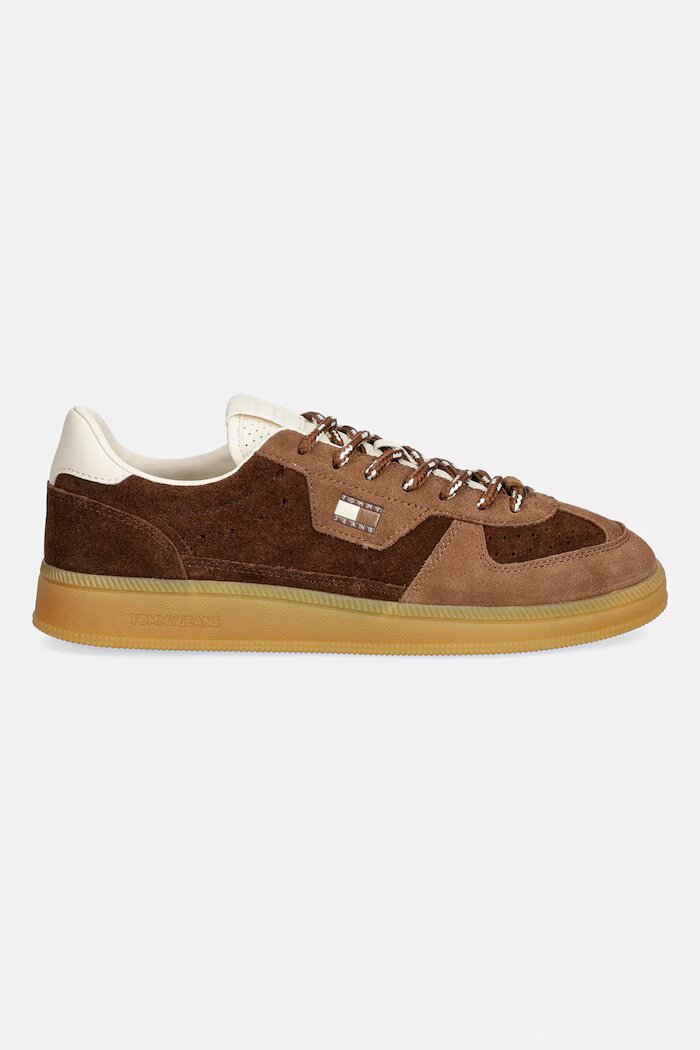 Tommy Jeans MU THE GREENWICH EDGE SUEDE маратонки дамски от велур кафяви EN0EN03050