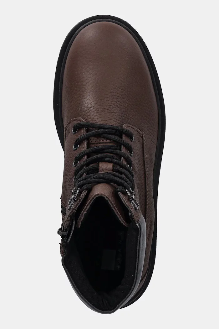 Tommy Jeans Обувки TJM LACE UP BOOT LEATHER мъжки в кафяво EM0EM01629