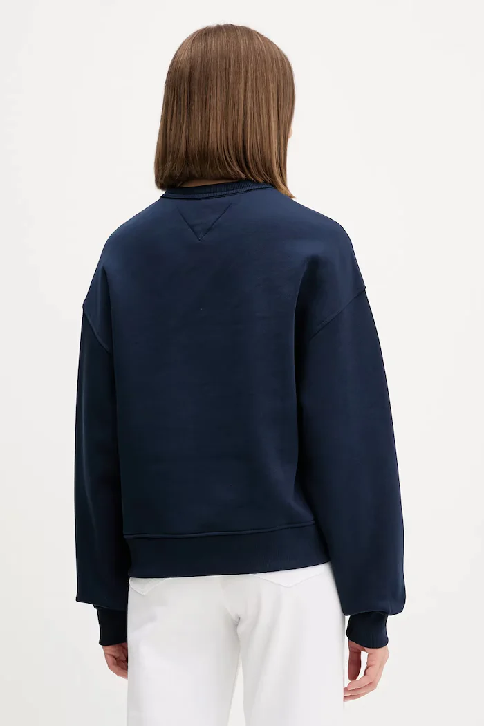 Tommy Jeans Памучен суичър в черно с апликация DW0DW17325