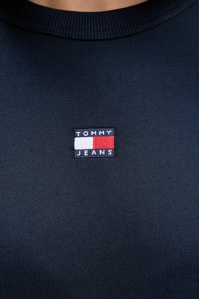Tommy Jeans Памучен суичър в черно с апликация DW0DW17325
