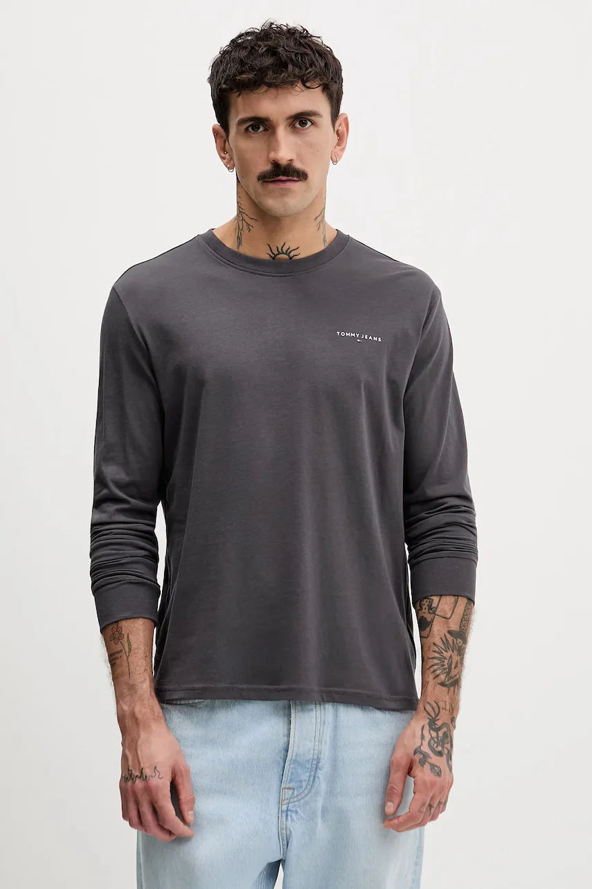 Tommy Jeans Памучна блуза с дълги ръкави