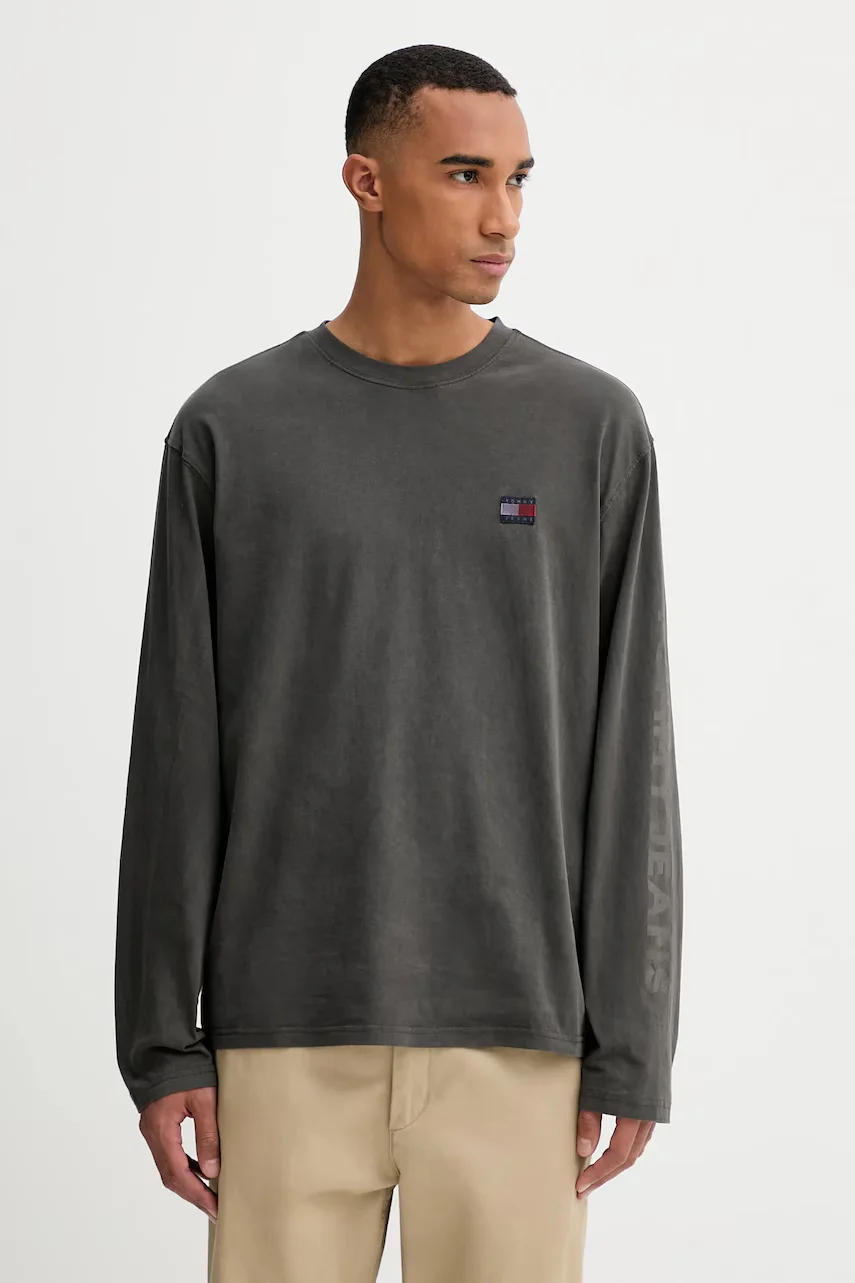 Tommy Jeans Памучна блуза с дълги ръкави