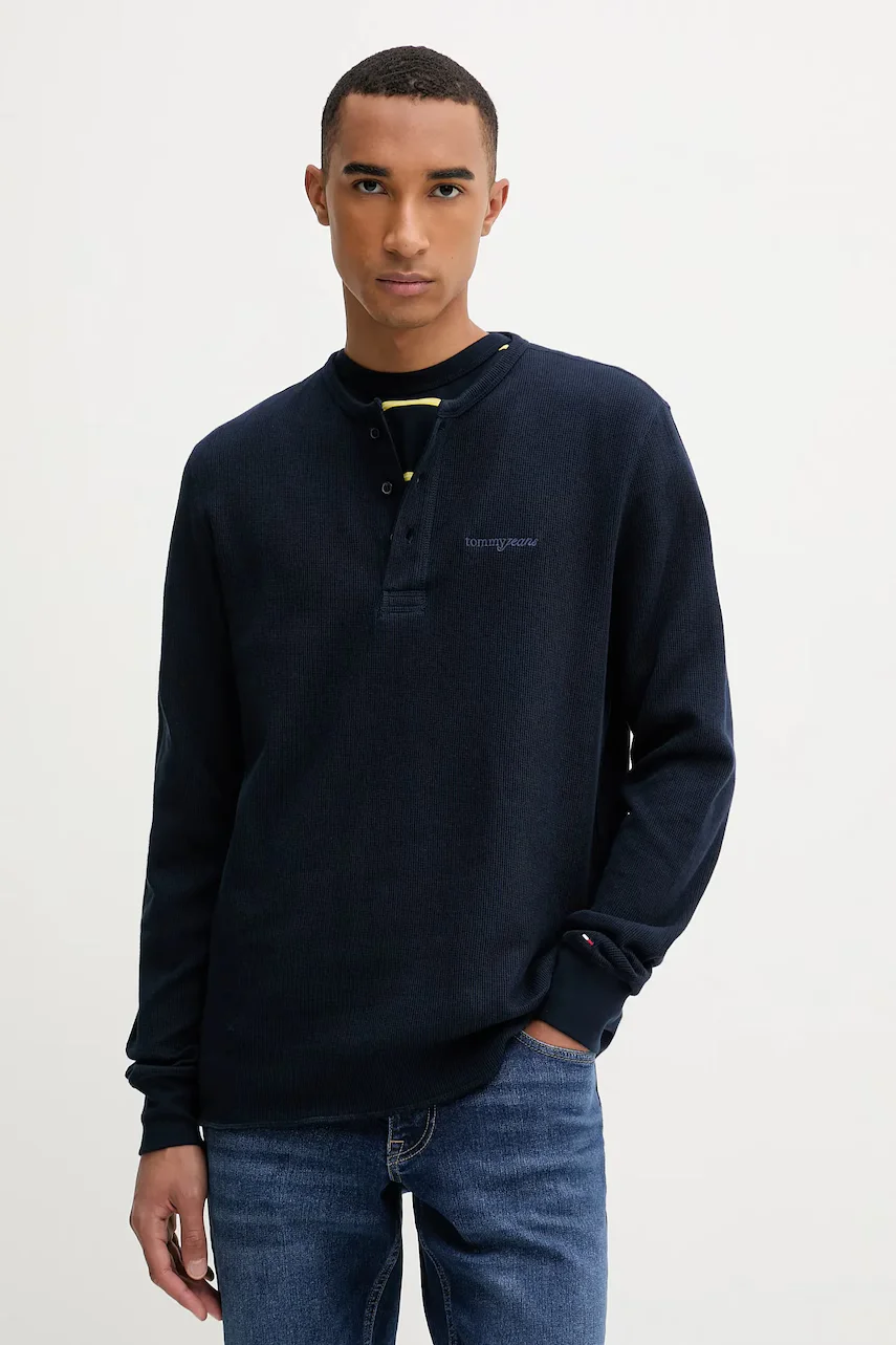 Tommy Jeans Памучна блуза с дълги ръкави