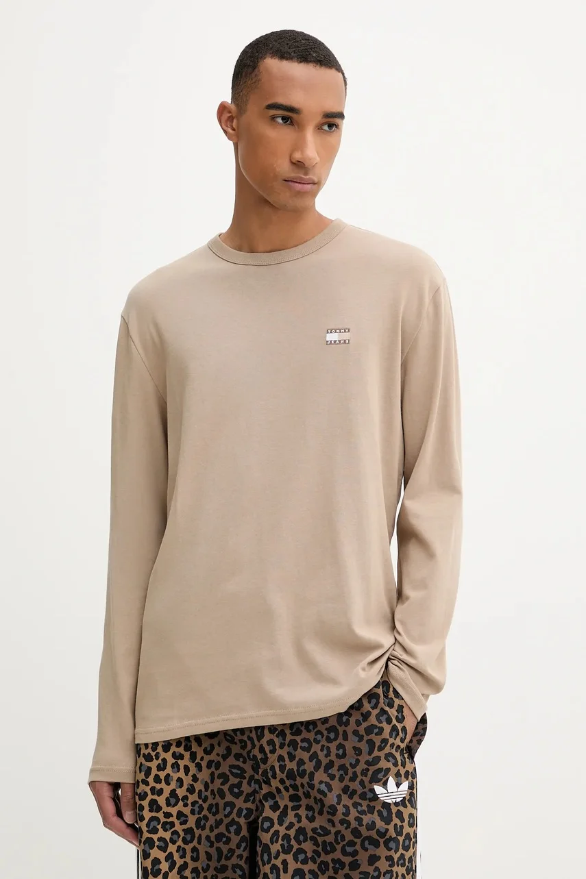 Tommy Jeans Памучна блуза с дълги ръкави
