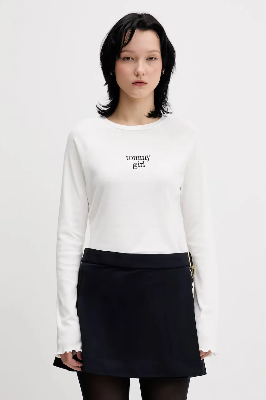Tommy Jeans Памучна блуза с дълги ръкави