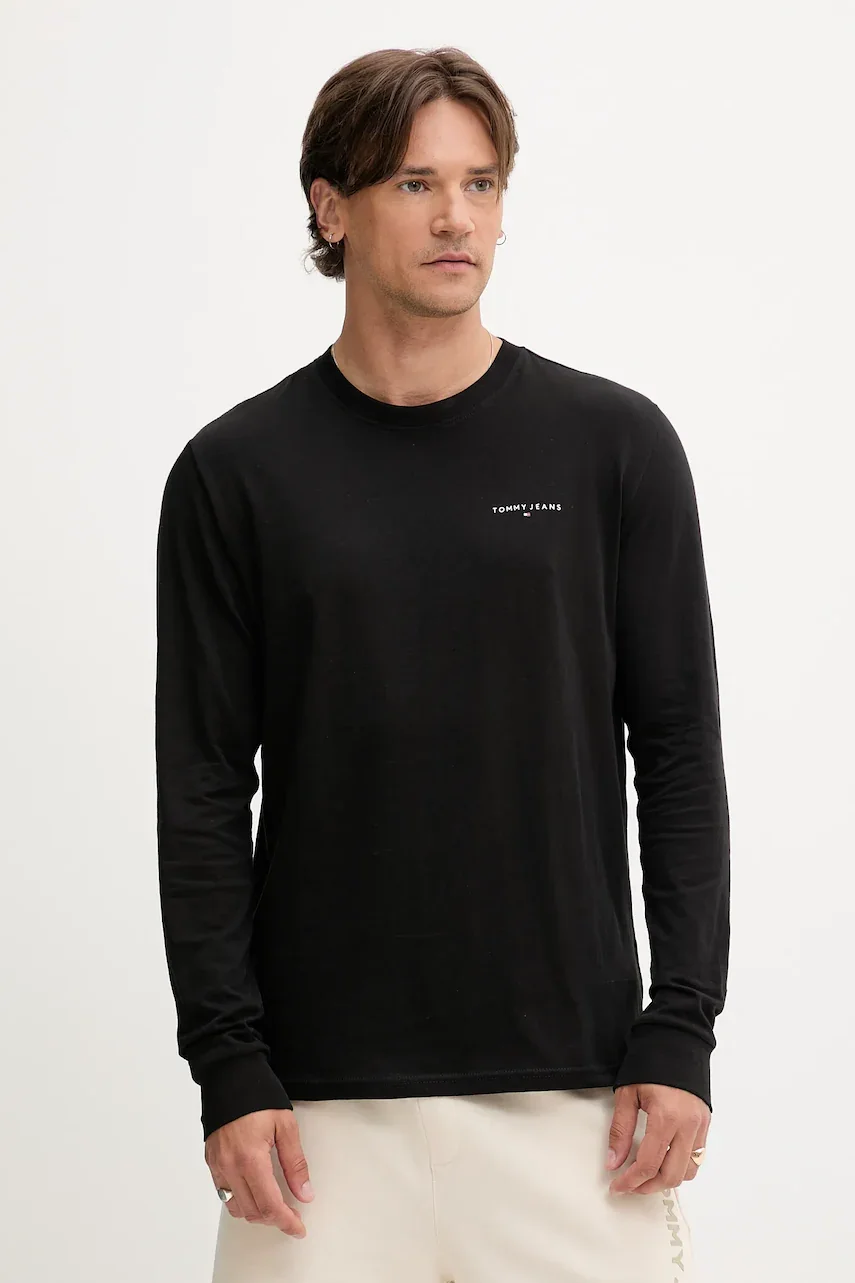 Tommy Jeans Памучна блуза с дълги ръкави