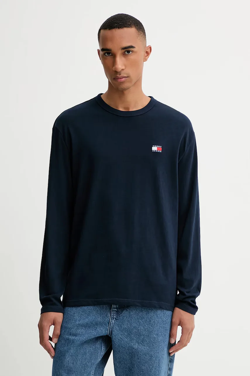 Tommy Jeans Памучна блуза с дълги ръкави
