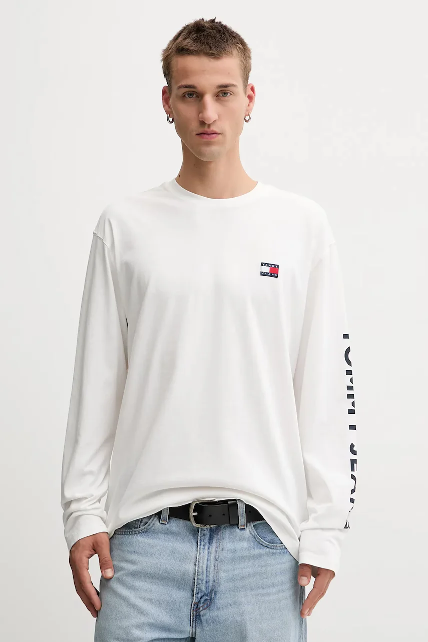 Tommy Jeans Памучна блуза с дълги ръкави