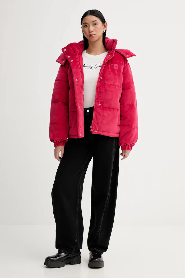 Tommy Jeans Памучна блуза с дълги ръкави в бежово DW0DW21844
