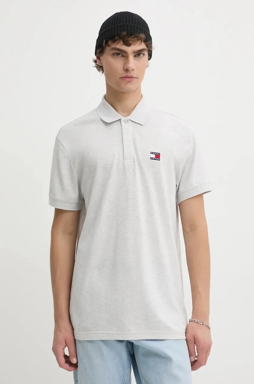 Tommy Jeans Памучна тениска с яка