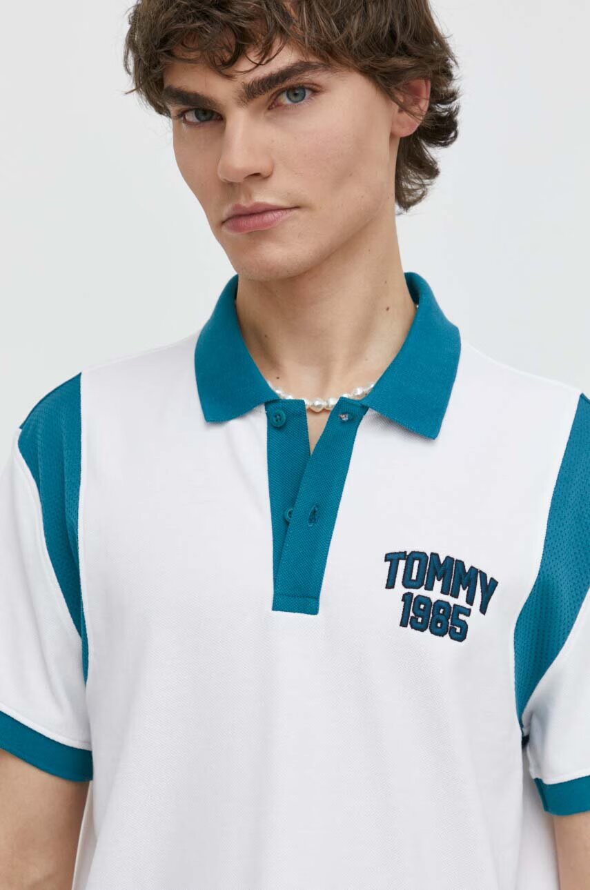 Tommy Jeans Памучна тениска с яка