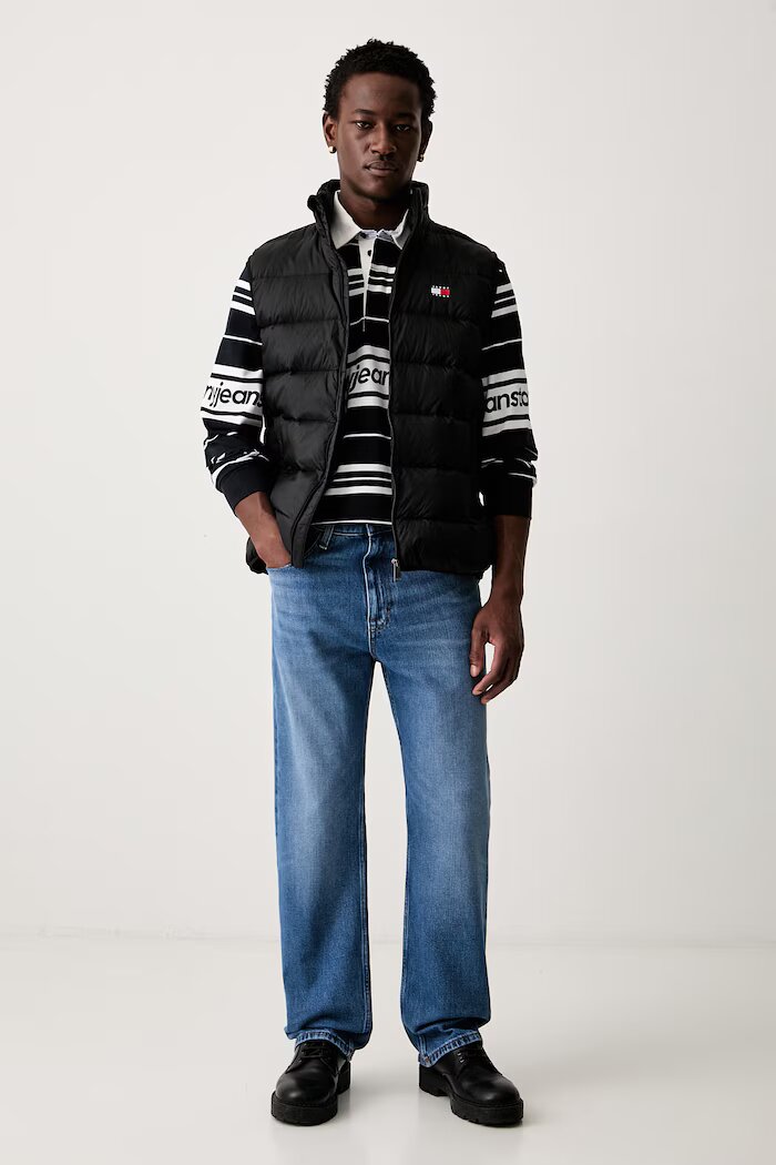 Tommy Jeans пухен елек мъжки черен DM0DM23232