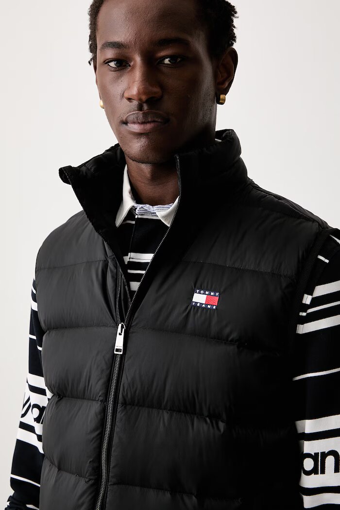 Tommy Jeans пухен елек мъжки черен DM0DM23232