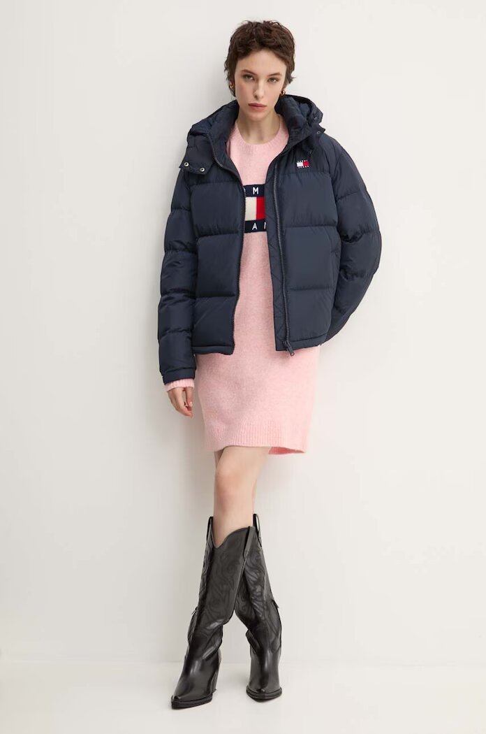 Tommy Jeans пухено яке дамско тъмносиньо DW0DW18610
