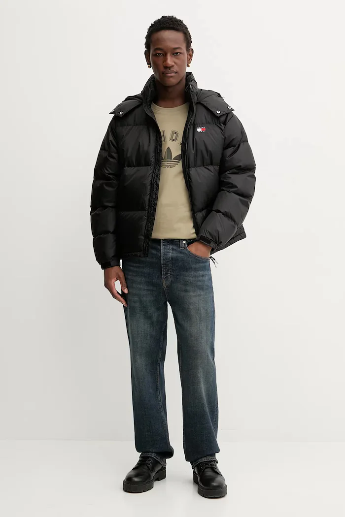Tommy Jeans пухено яке мъжко черно DM0DM22036