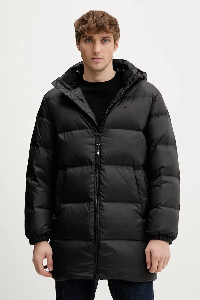 Tommy Jeans Пухено яке в черно зимен модел DM0DM20466