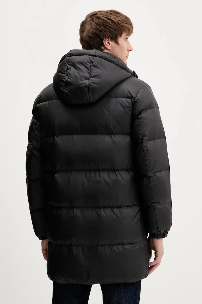 Tommy Jeans Пухено яке в черно зимен модел DM0DM20466