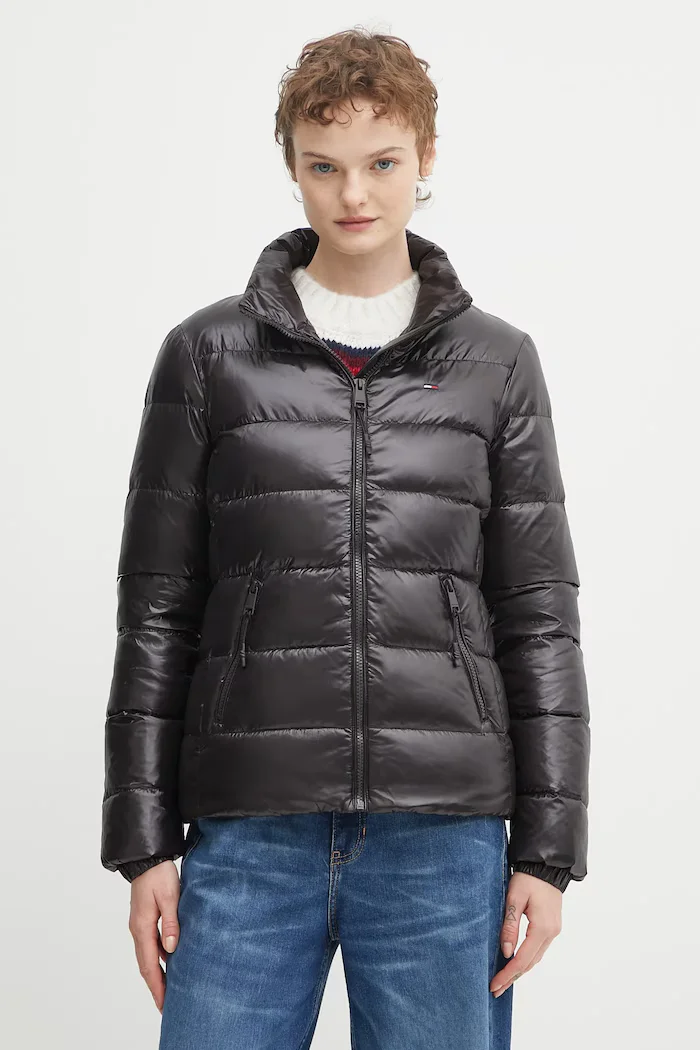 Tommy Jeans Пухено яке в черно зимен модел DW0DW21618
