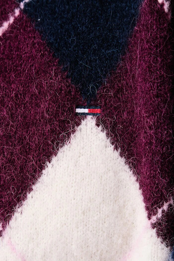 Tommy Jeans пуловер дамски бордо DW0DW23351