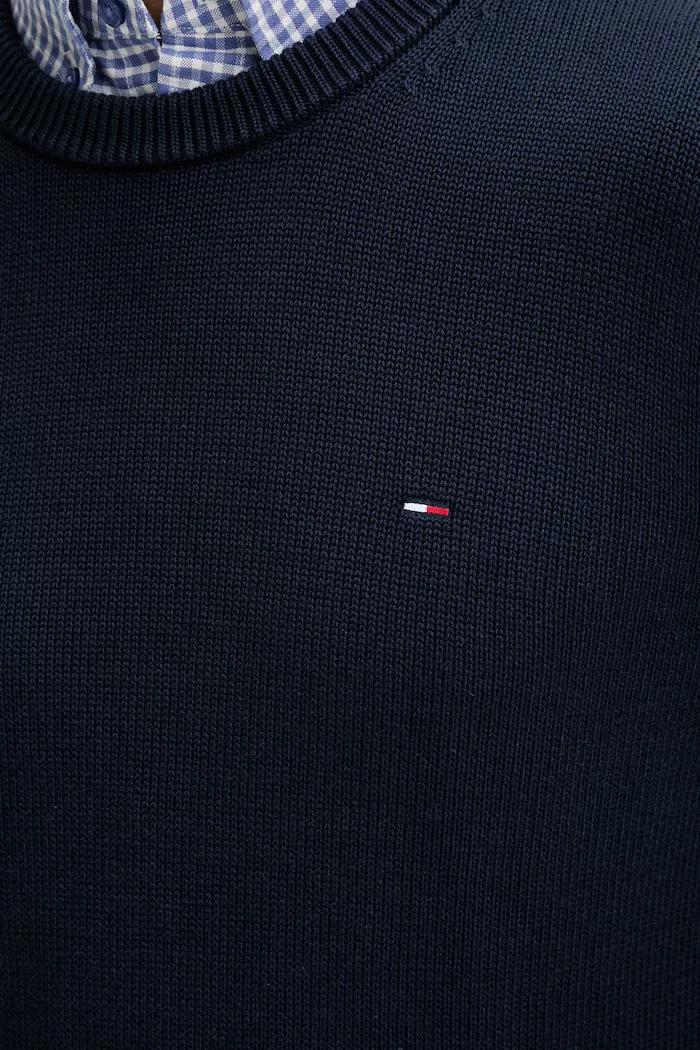 Tommy Jeans пуловер мъжки от памук тъмносин DM0DM21787