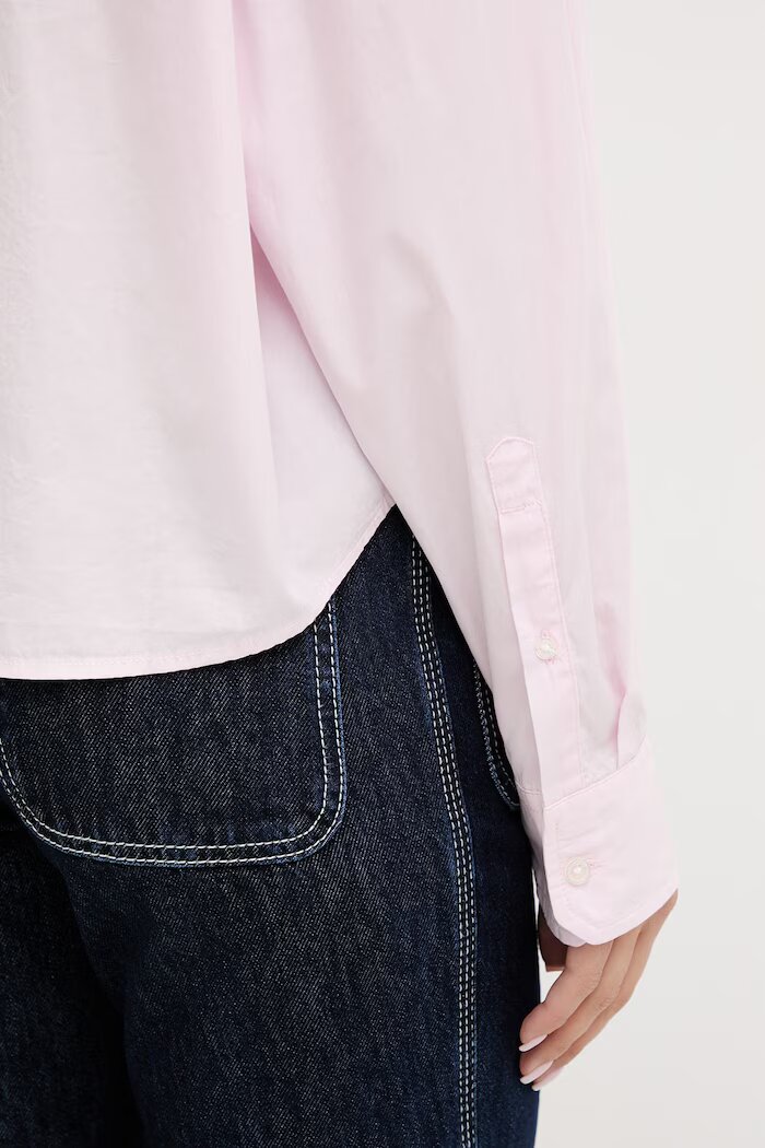 Tommy Jeans риза дамска от памук розова DW0DW22766