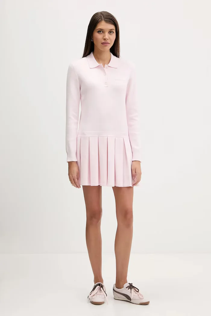 Tommy Jeans Рокля в розово къса разкроена DW0DW22464
