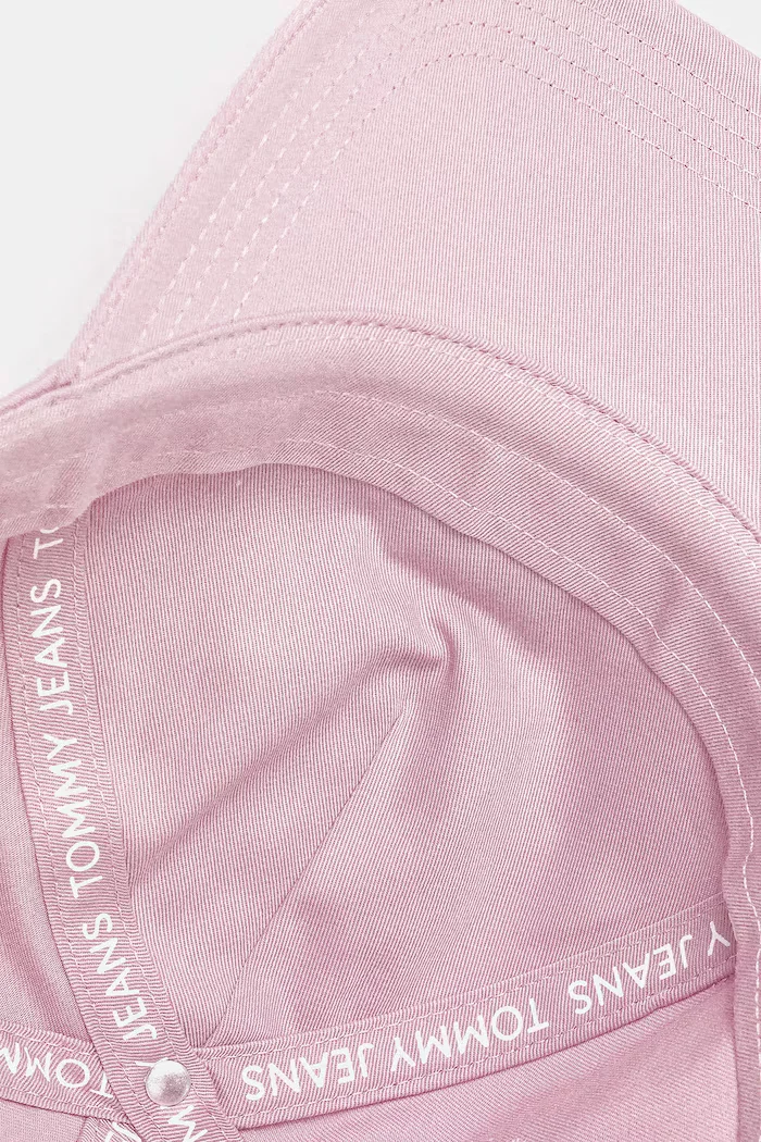 Tommy Jeans шапка с козирка дамска от памук розова AW0AW16991