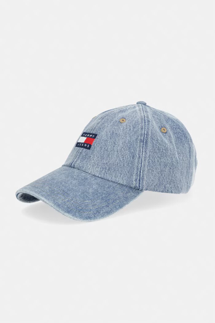 Tommy Jeans шапка с козирка дамска от памук синя AW0AW18578