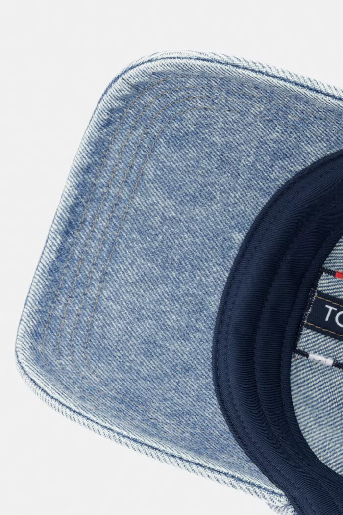 Tommy Jeans шапка с козирка дамска от памук синя AW0AW18578