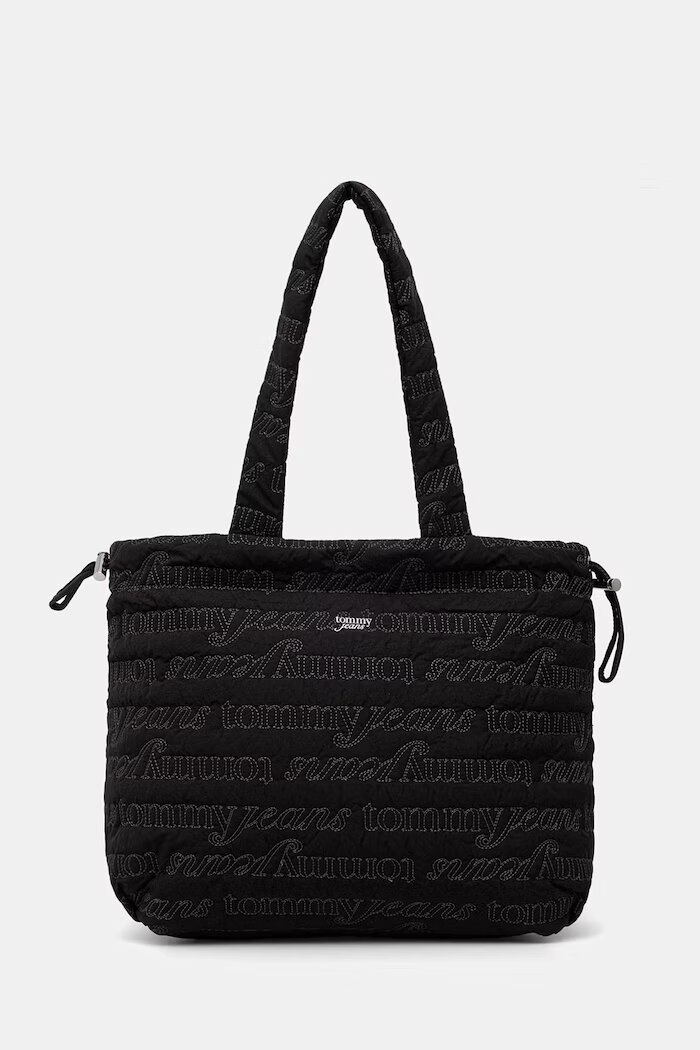 Tommy Jeans шопинг чанта дамска черна AW0AW18649