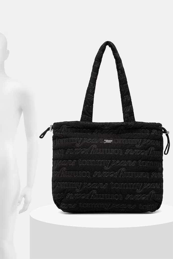 Tommy Jeans шопинг чанта дамска черна AW0AW18649