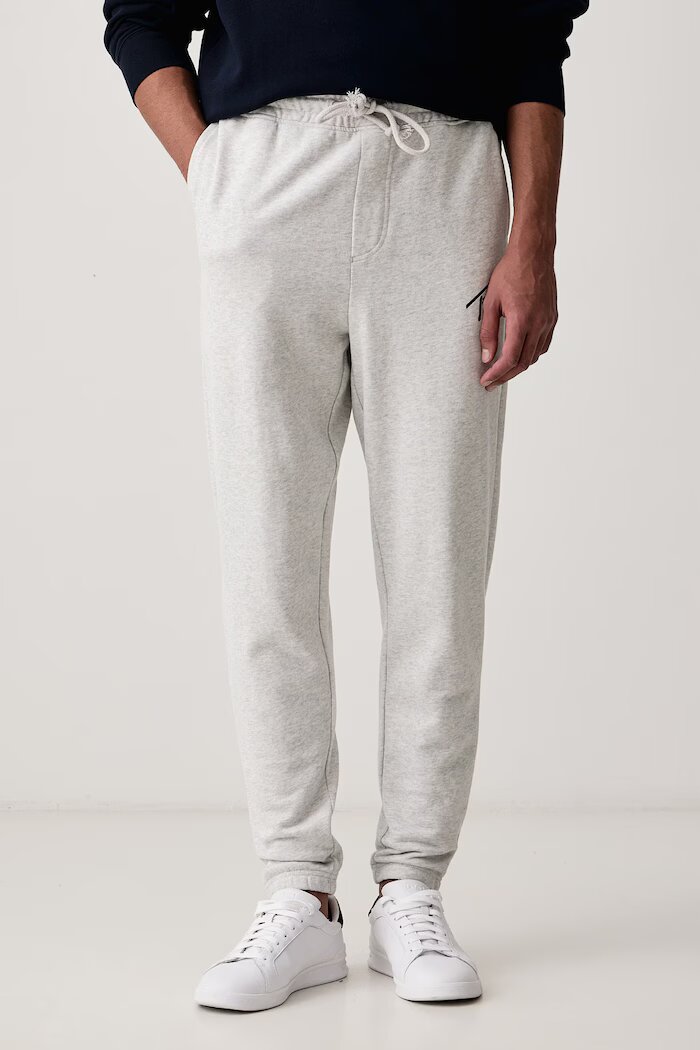 Tommy Jeans спортен панталон мъжки от памук сив DM0DM23593