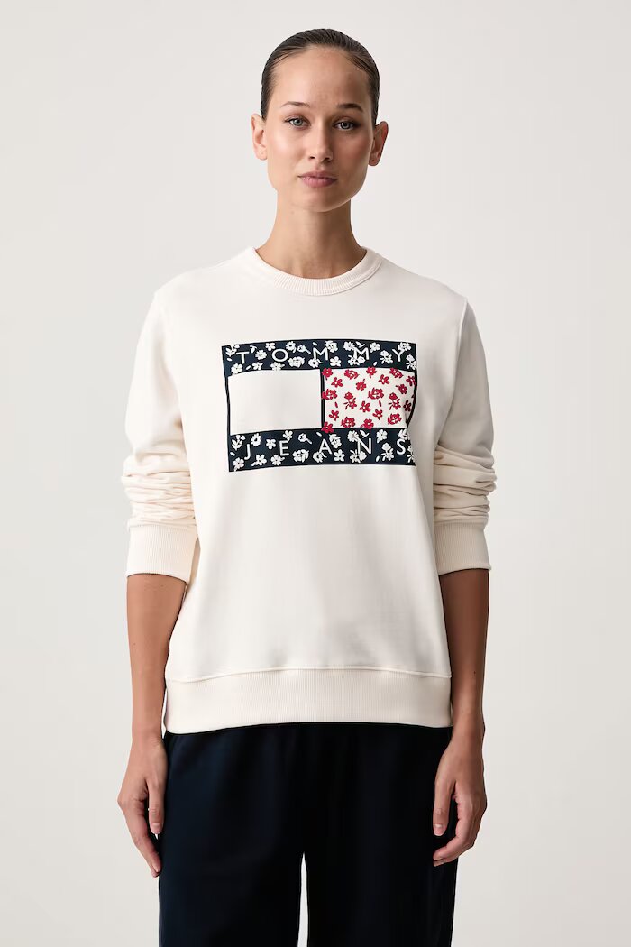 Tommy Jeans суичър дамски от памук бежов DW0DW23306