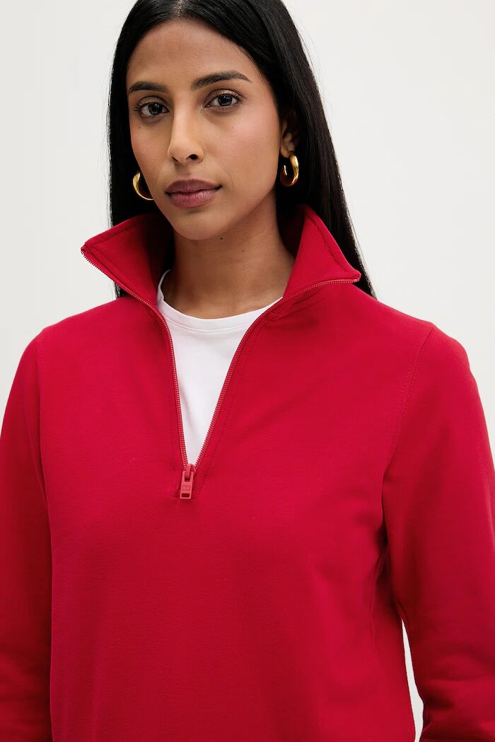 Tommy Jeans суичър дамски от памук червен DW0DW22835