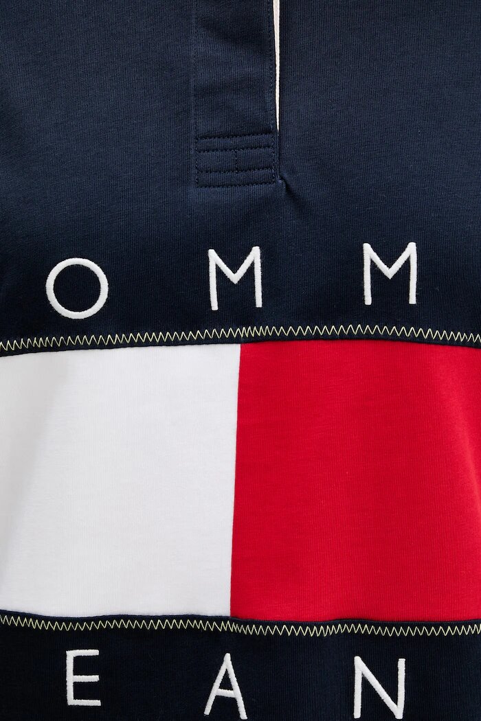 Tommy Jeans суичър дамски от памук тъмносин DW0DW22827