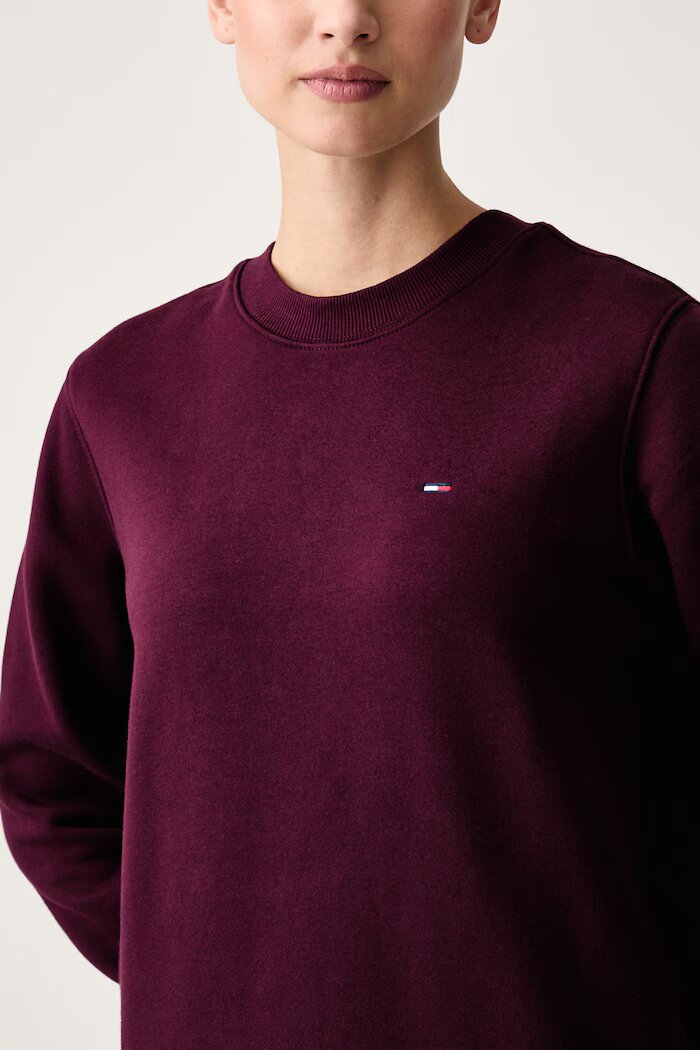 Tommy Jeans суичър дамски с памук бордо DW0DW19959