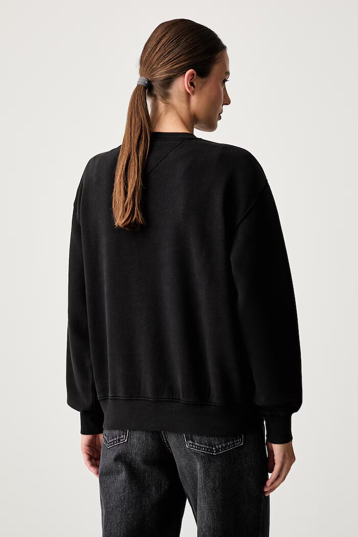 Tommy Jeans суичър дамски с памук черен DW0DW23297