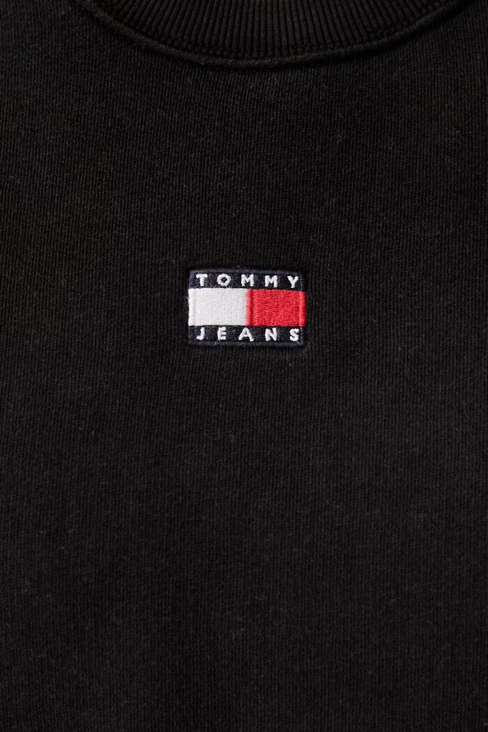 Tommy Jeans суичър дамски с памук черен DW0DW23297