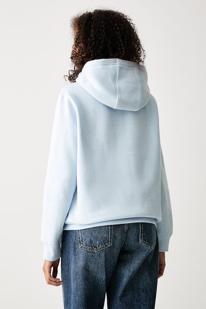 Tommy Jeans суичър дамски с памук син DW0DW19958
