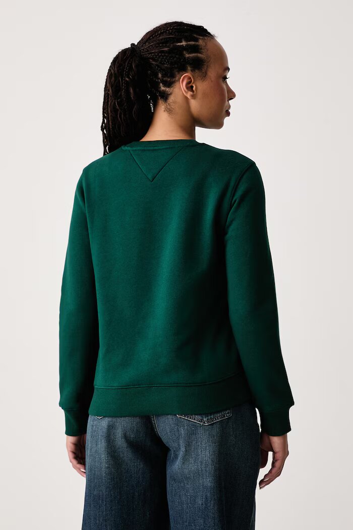 Tommy Jeans суичър дамски с памук зелен DW0DW19959