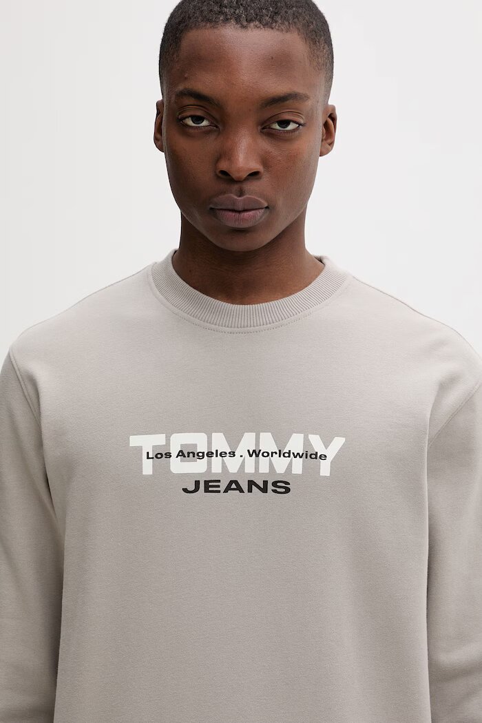 Tommy Jeans суичър мъжки от памук бежов DM0DM22682